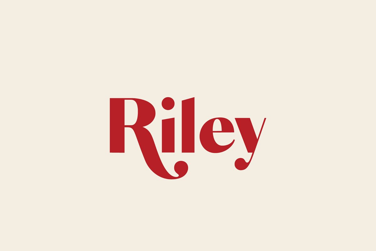 Ejemplo de fuente Riley Regular